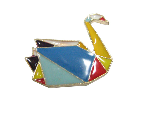 Colorful Origami Swan Bird Magnet