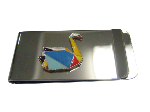 Colorful Origami Swan Bird Money Clip