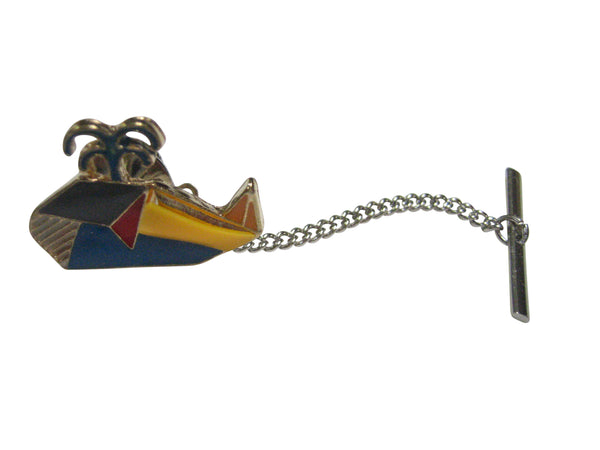 Colorful Origami Whale Tie Tack