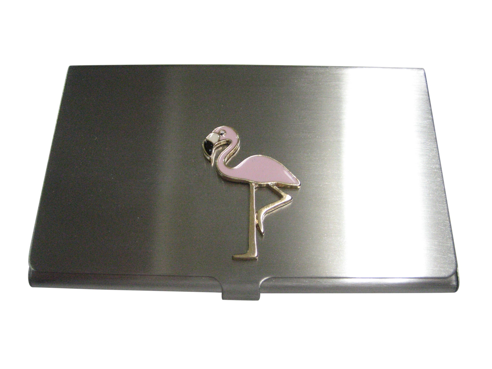 Colorful Pink Flamingo Bird Business Card Holder