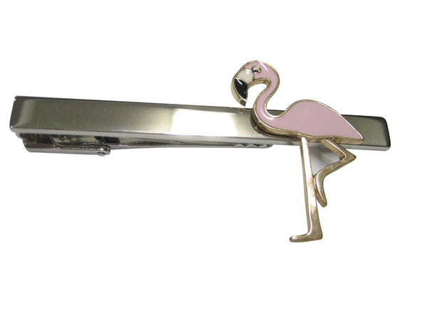 Colorful Pink Flamingo Bird Tie Clip
