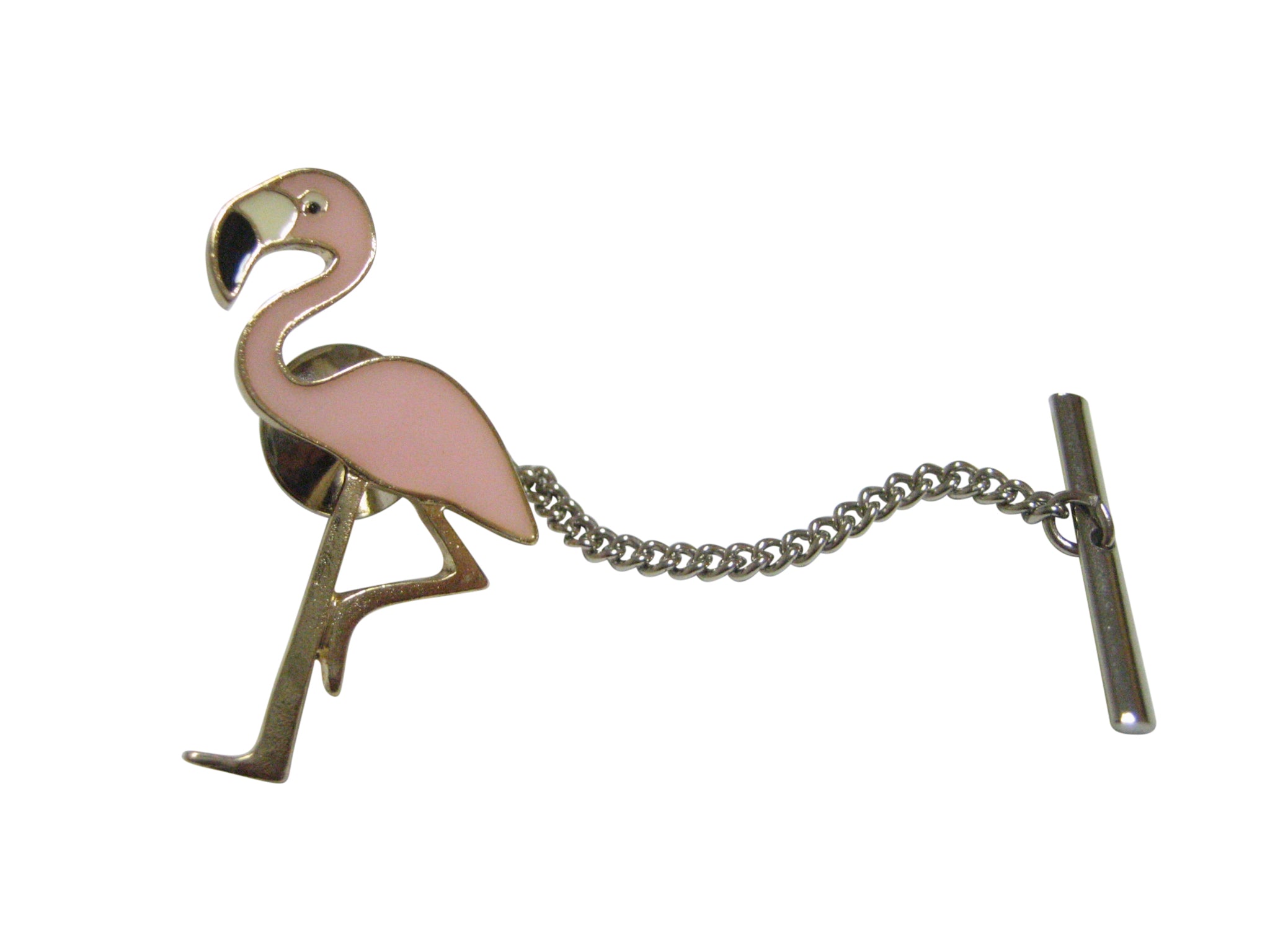 Colorful Pink Flamingo Bird Tie Tack