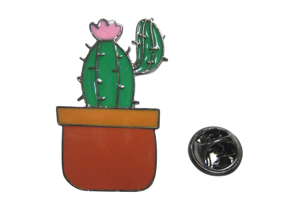 Colorful Potted Cactus Lapel Pin