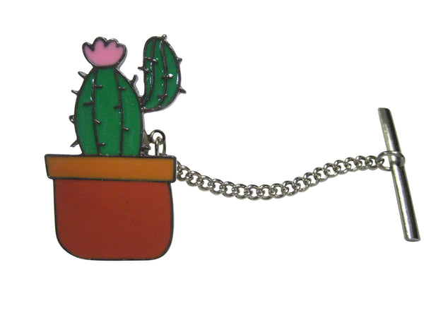 Colorful Potted Cactus Tie Tack