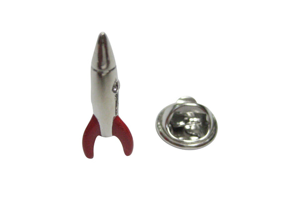 Colorful Space Rocket Ship Lapel Pin