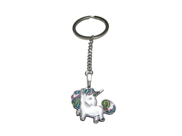 Colorful Unicorn Pendant Keychain