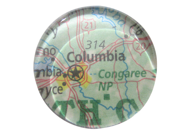 Columbia South Carolina Map Pendant Magnet