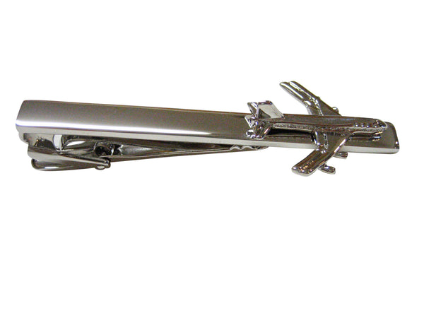 Commercial Jet Plane Square Tie Clip