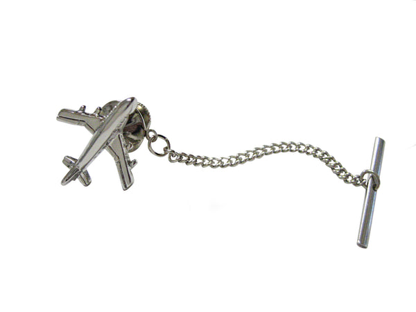 Commercial Jet Plane Tie Tack