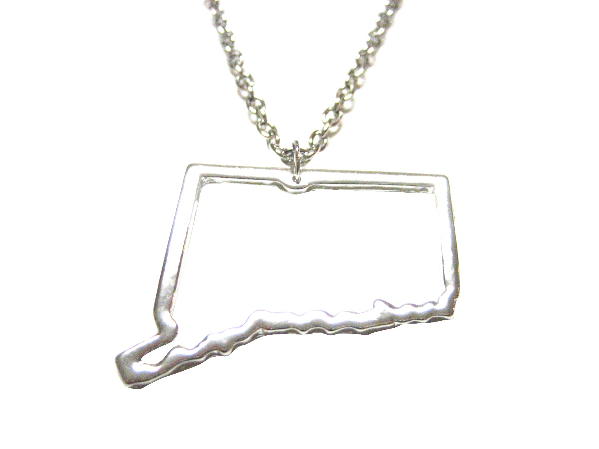 Connecticut State Map Pendant Necklace