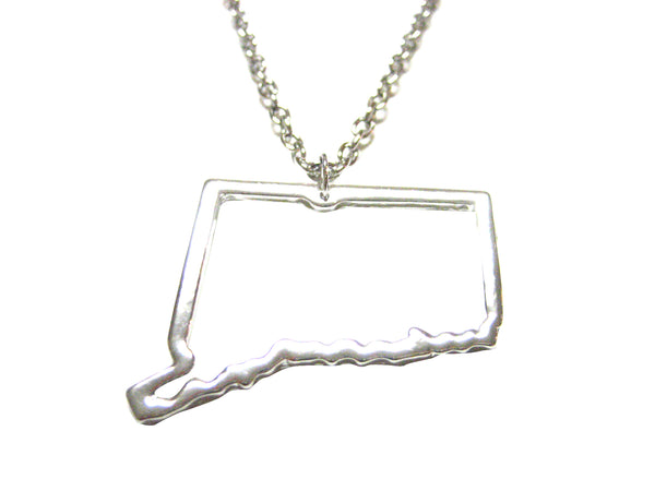 Connecticut State Map Pendant Necklace