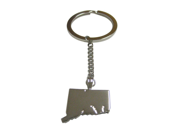 Connecticut State Map Shape Pendant Keychain