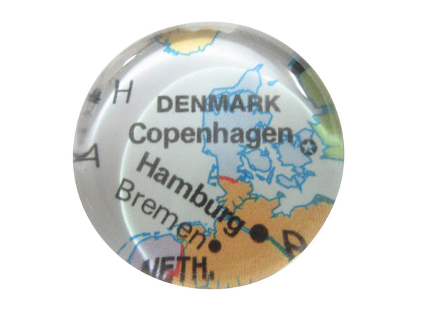 Copenhagen Denmark Map Pendant Magnet