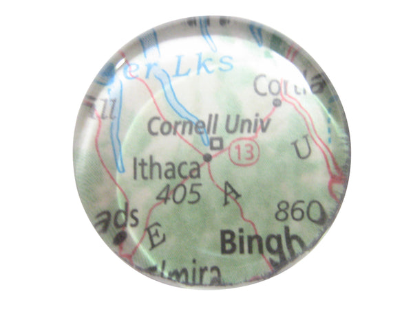 Cornell University New York Map Pendant Magnet