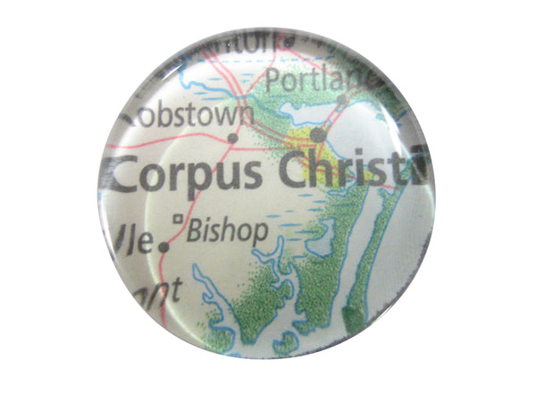 Corpus Christi Texas Map Pendant Magnet
