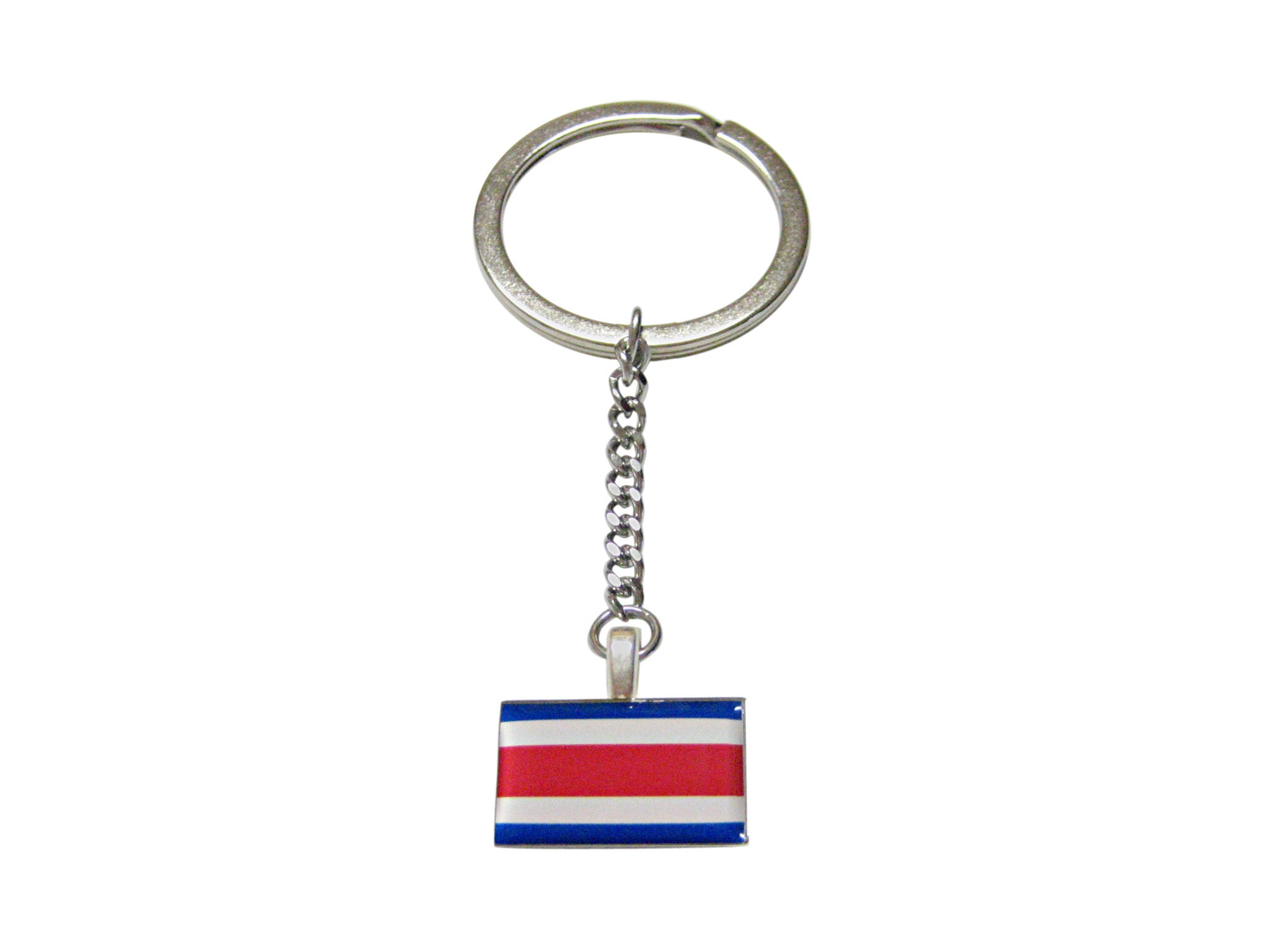 Costa Rica Flag Pendant Keychain