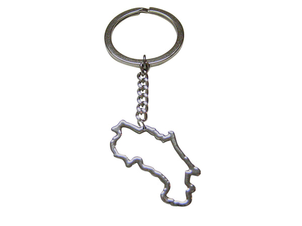 Costa Rica Map Outline Keychain