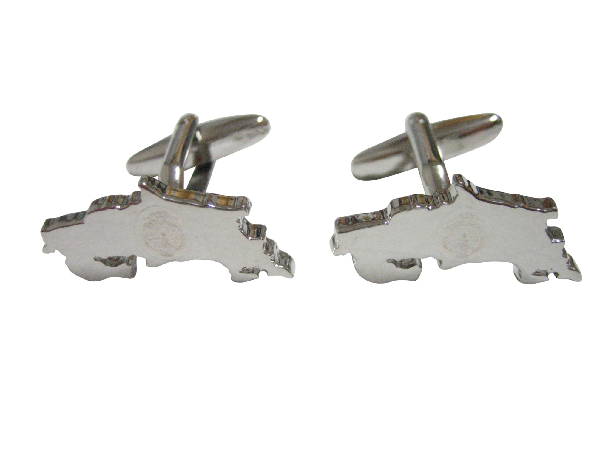 Costa Rica Map Shape and Flag Design Cufflinks