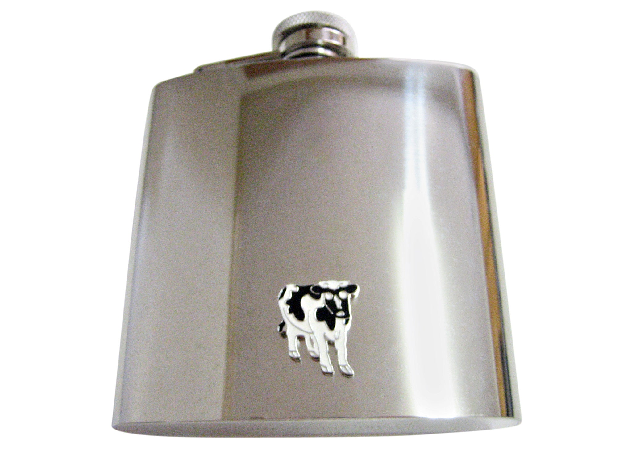 Cow 6 Oz. Stainless Steel Flask