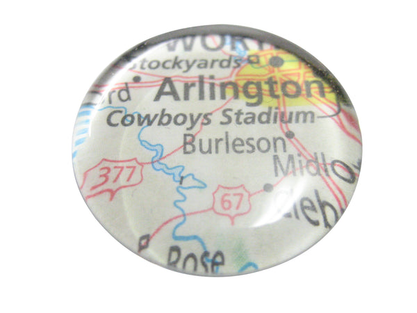 Cowboys Stadium Texas Map Pendant Magnet