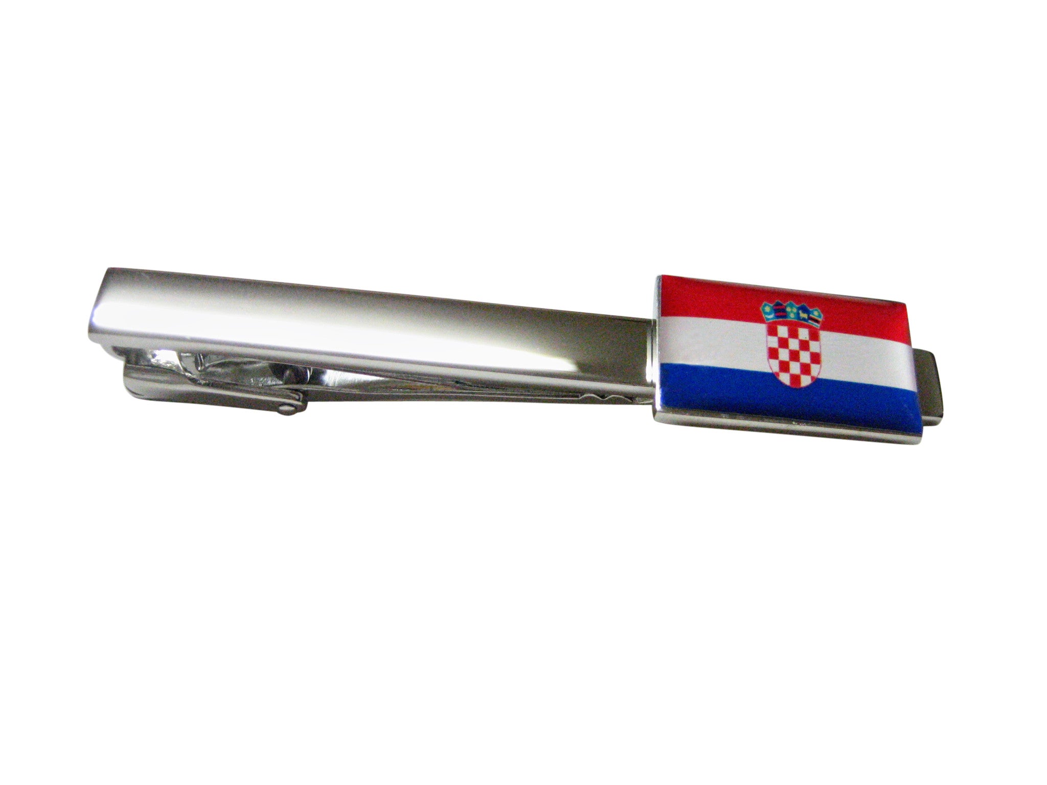 Croatia Flag Square Tie Clip