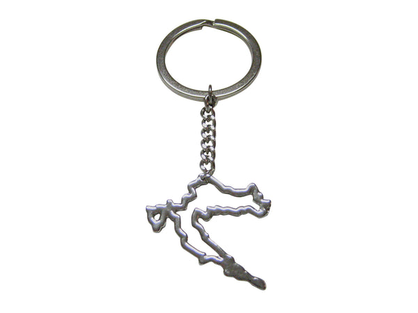 Croatia Map Outline Keychain