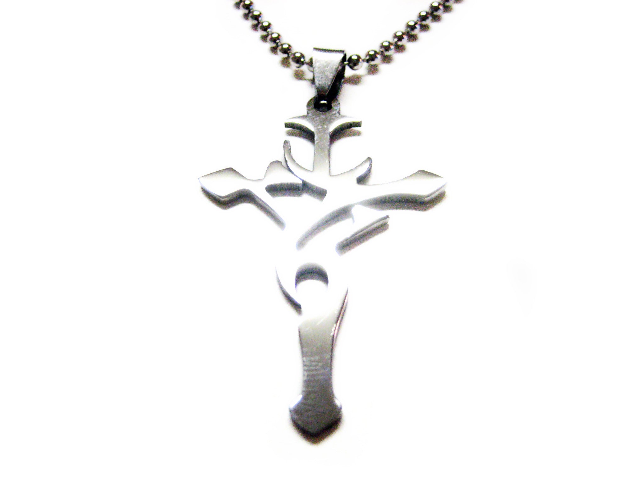 Cross Design Metal Cut Out Necklace