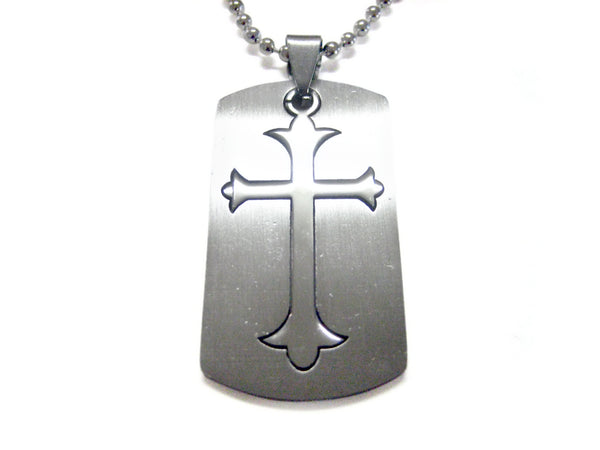 Metal Cross Cut Out Necklace
