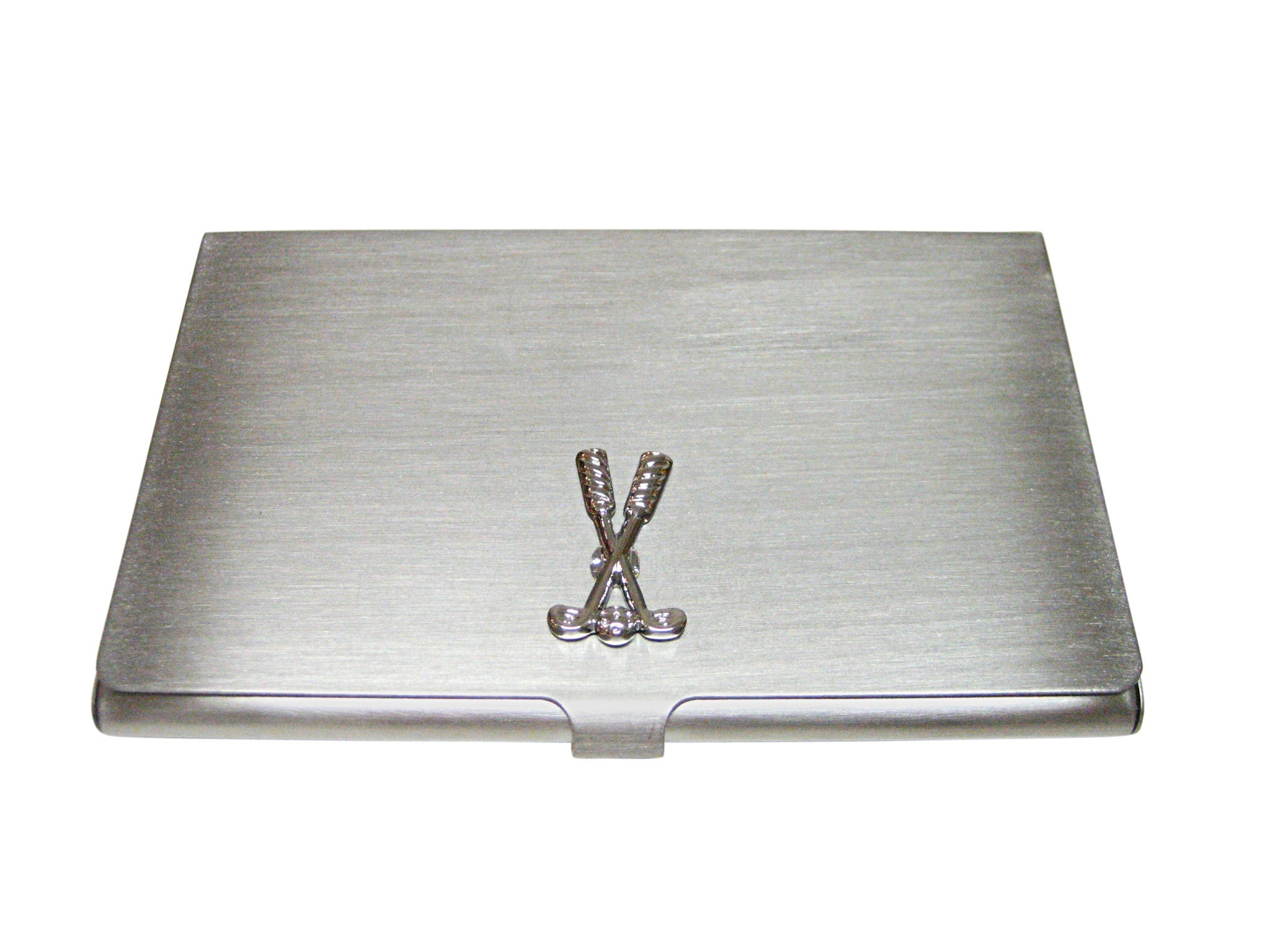 Crossed Golf Clubs Business Card Holder