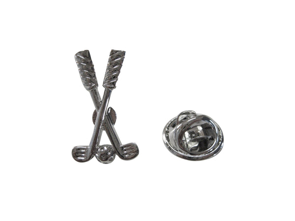 Crossed Golf Clubs Lapel Pin and Tie Tack