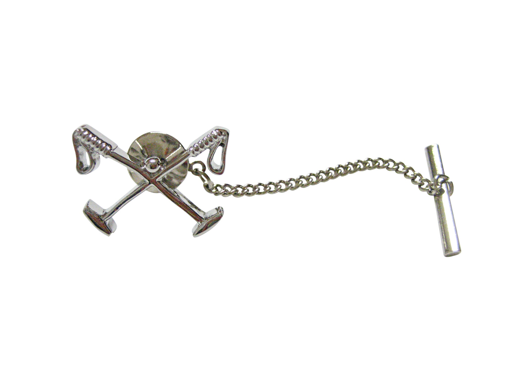Crossed Polo Mallets Horse Riding Equestrian Tie Tack