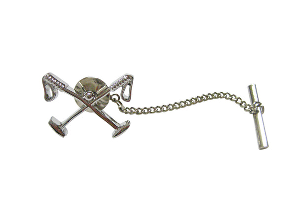 Crossed Polo Mallets Horse Riding Equestrian Tie Tack