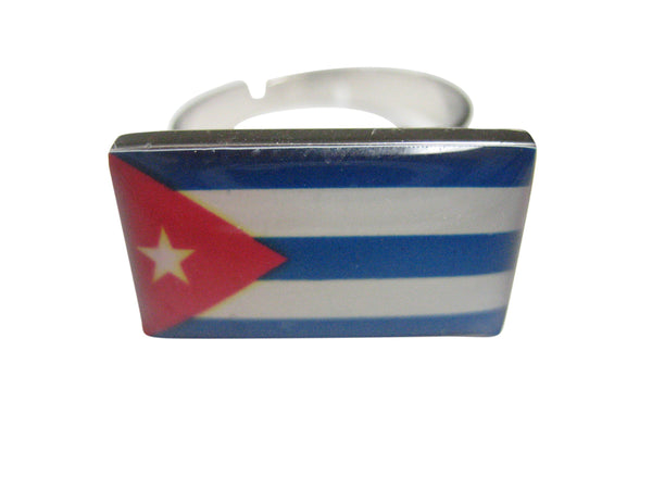 Cuba Flag Adjustable Size Fashion Ring
