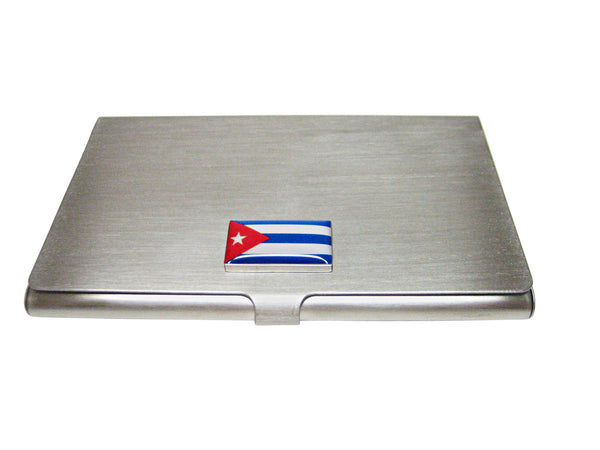 Cuba Flag Pendant Business Card Holder
