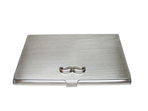 Curly Hipster Mustache Business Card Holder