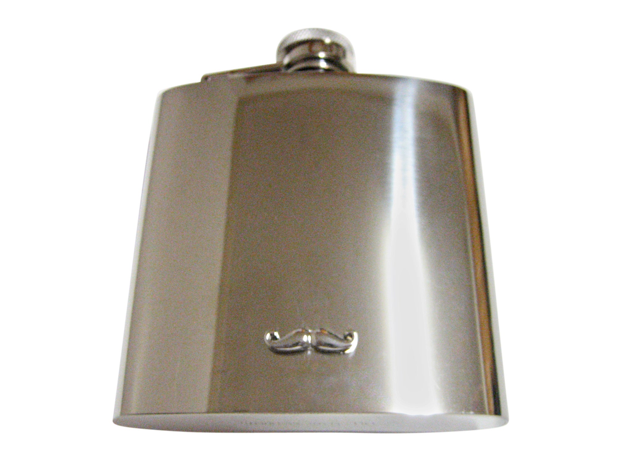 Curly Hipster Mustache 6 Oz. Stainless Steel Flask
