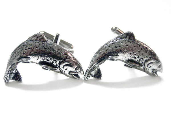 Curved Trout Fish Cufflinks