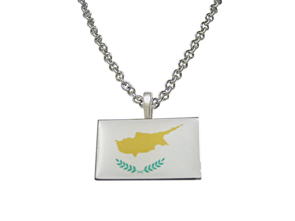 Cyprus Flag Pendant Necklace
