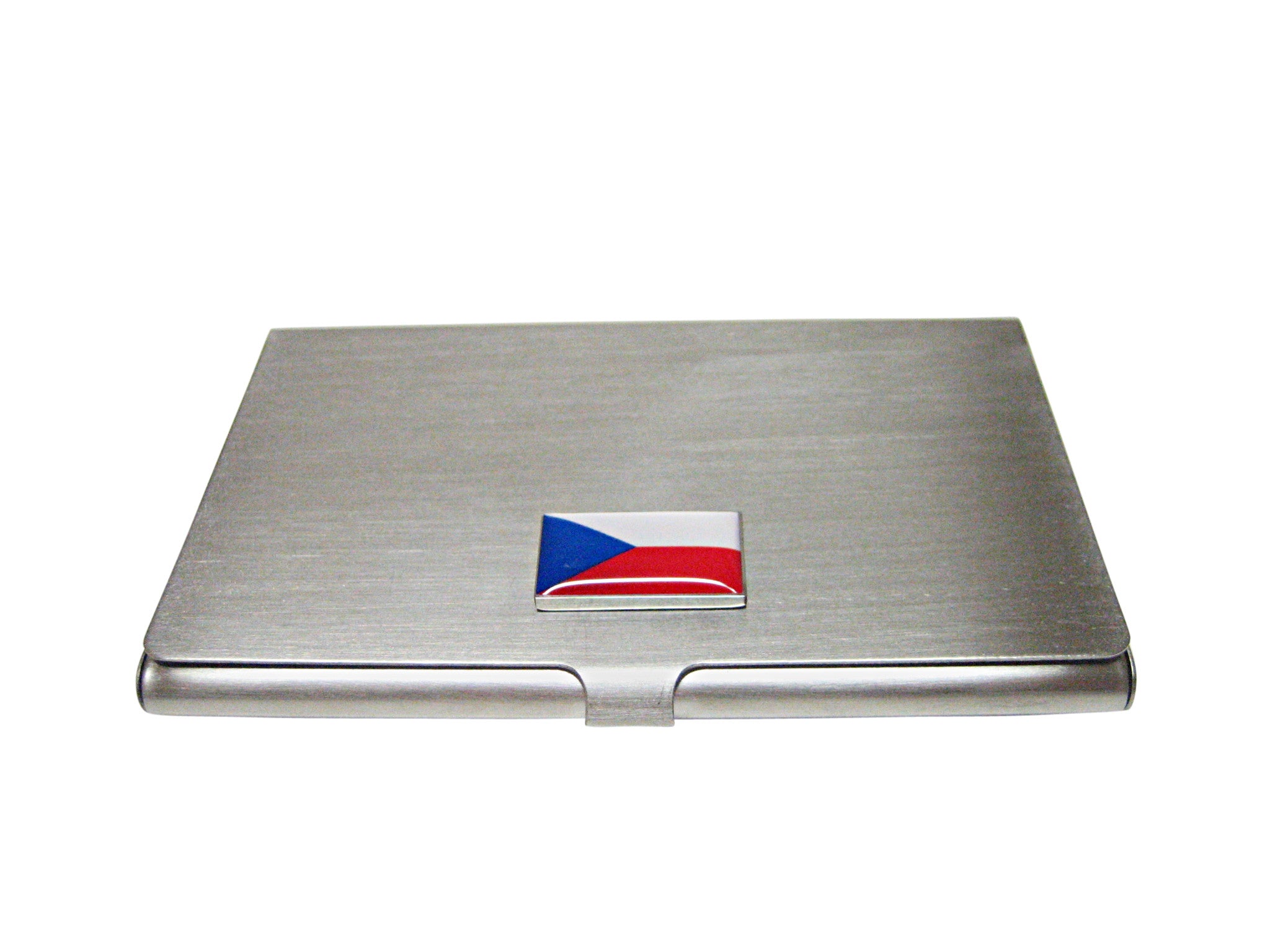Czech Republic Czechia Flag Pendant Business Card Holder