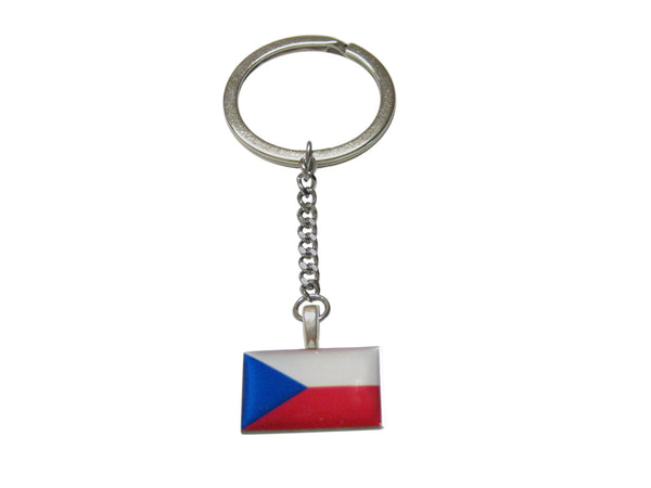 Czech Republic Czechia Flag Pendant Keychain