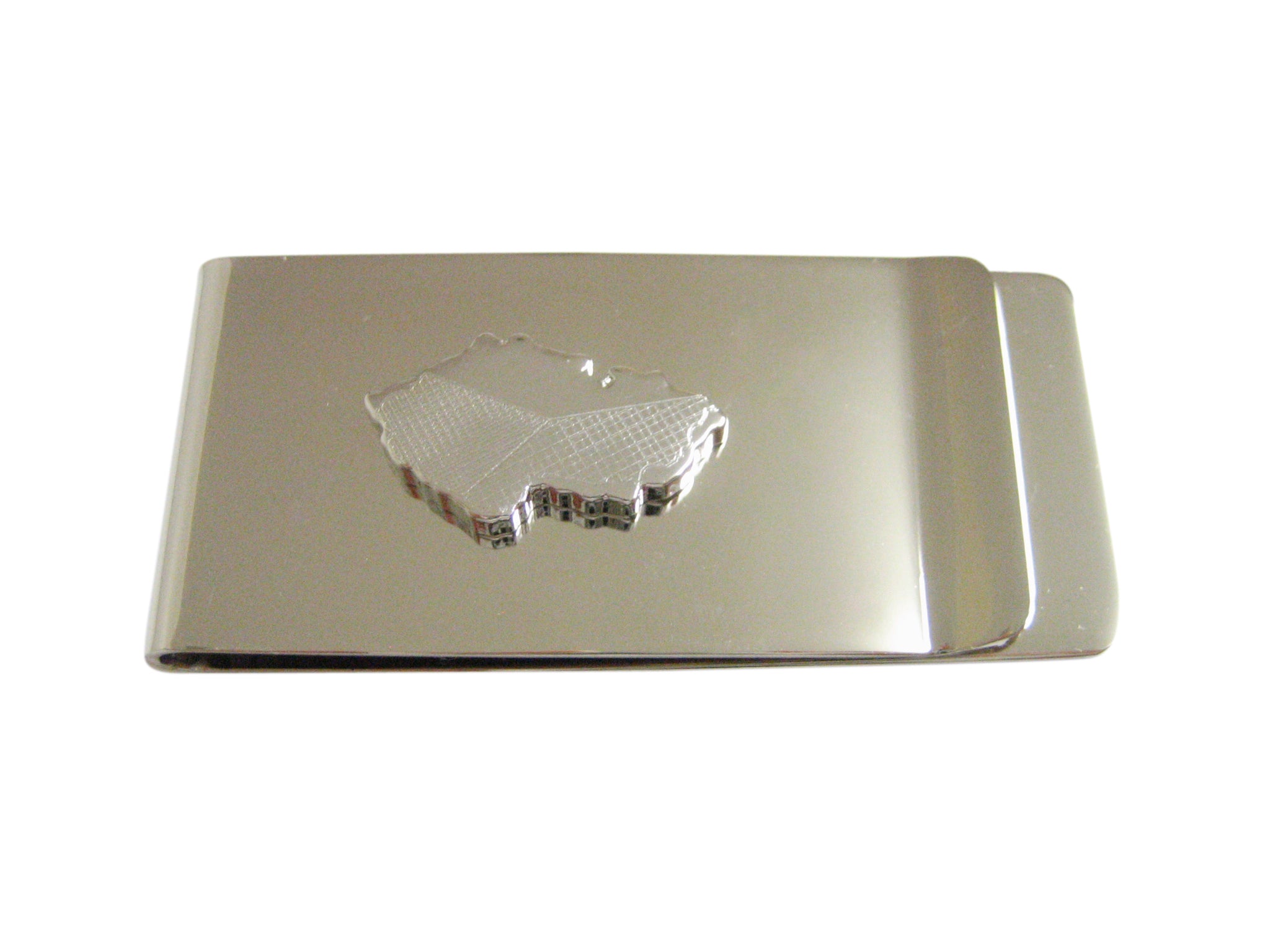 Czech Republic Czechia Map Shape and Flag Design Money Clip