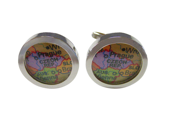 Czech Republic Map Cufflinks