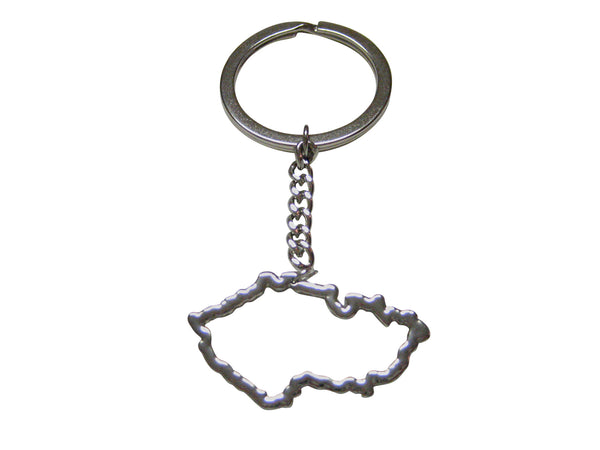 Czech Republic Map Outline Keychain