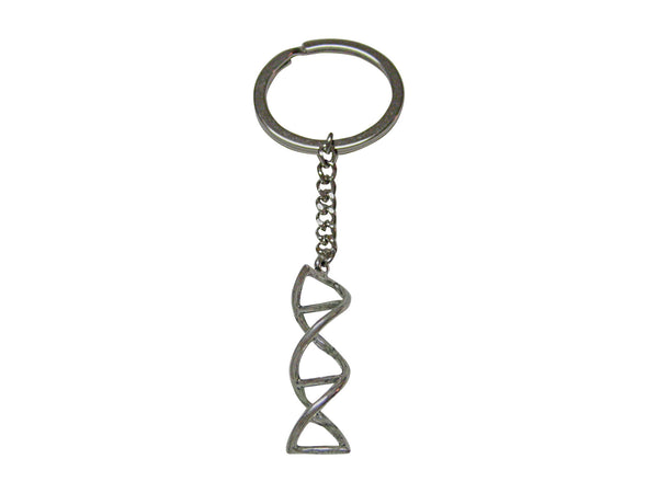 DNA Genetics Double Helix Pendant Keychain