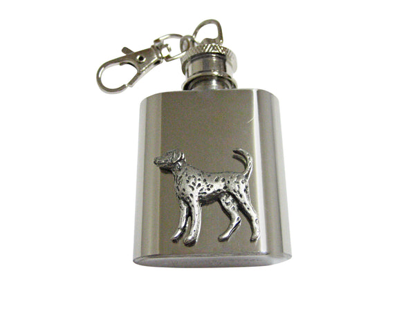 Dalmation Dog 1 Oz. Stainless Steel Key Chain Flask