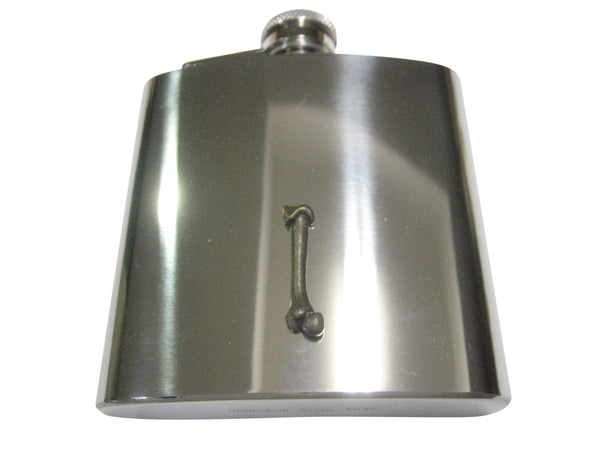 Dark Bronze Toned Medical Anatomy Femur Bone 6oz Flask