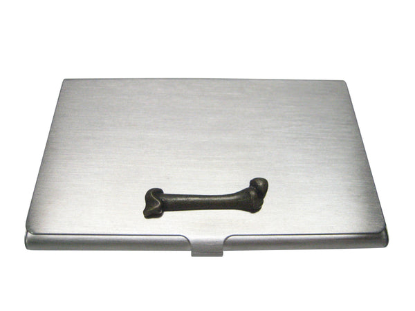 Dark Bronze Toned Medical Anatomy Femur Bone Business Card Holder