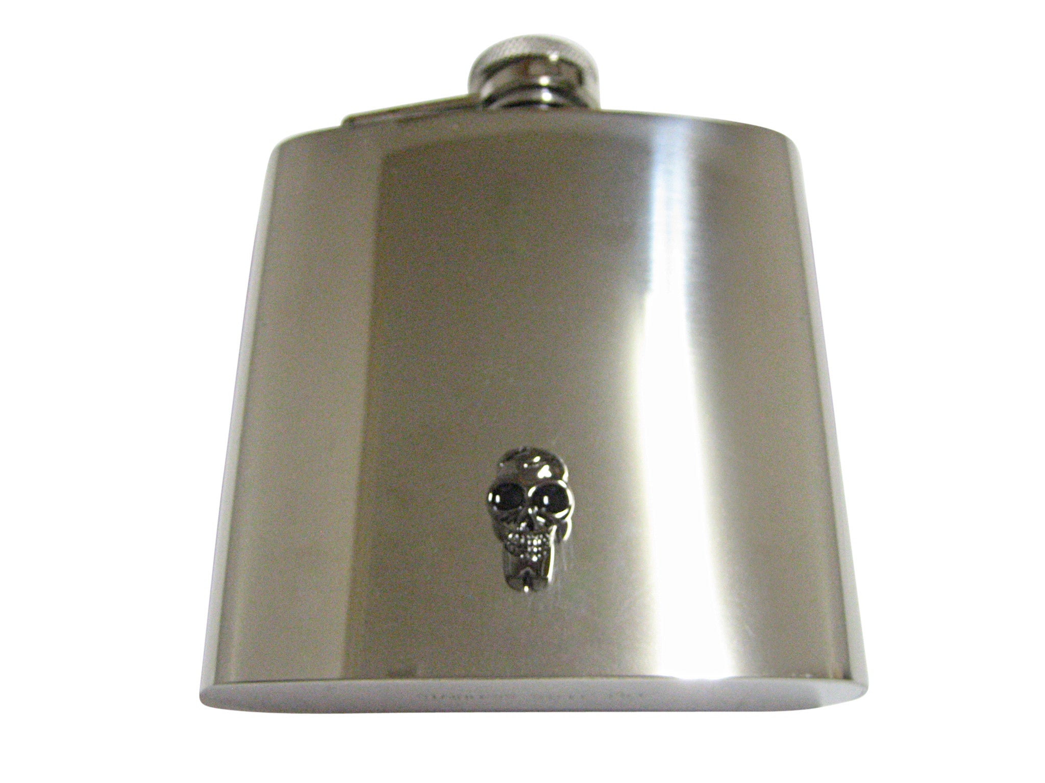 Dark Grey Toned Skull 6 Oz. Stainless Steel Flask