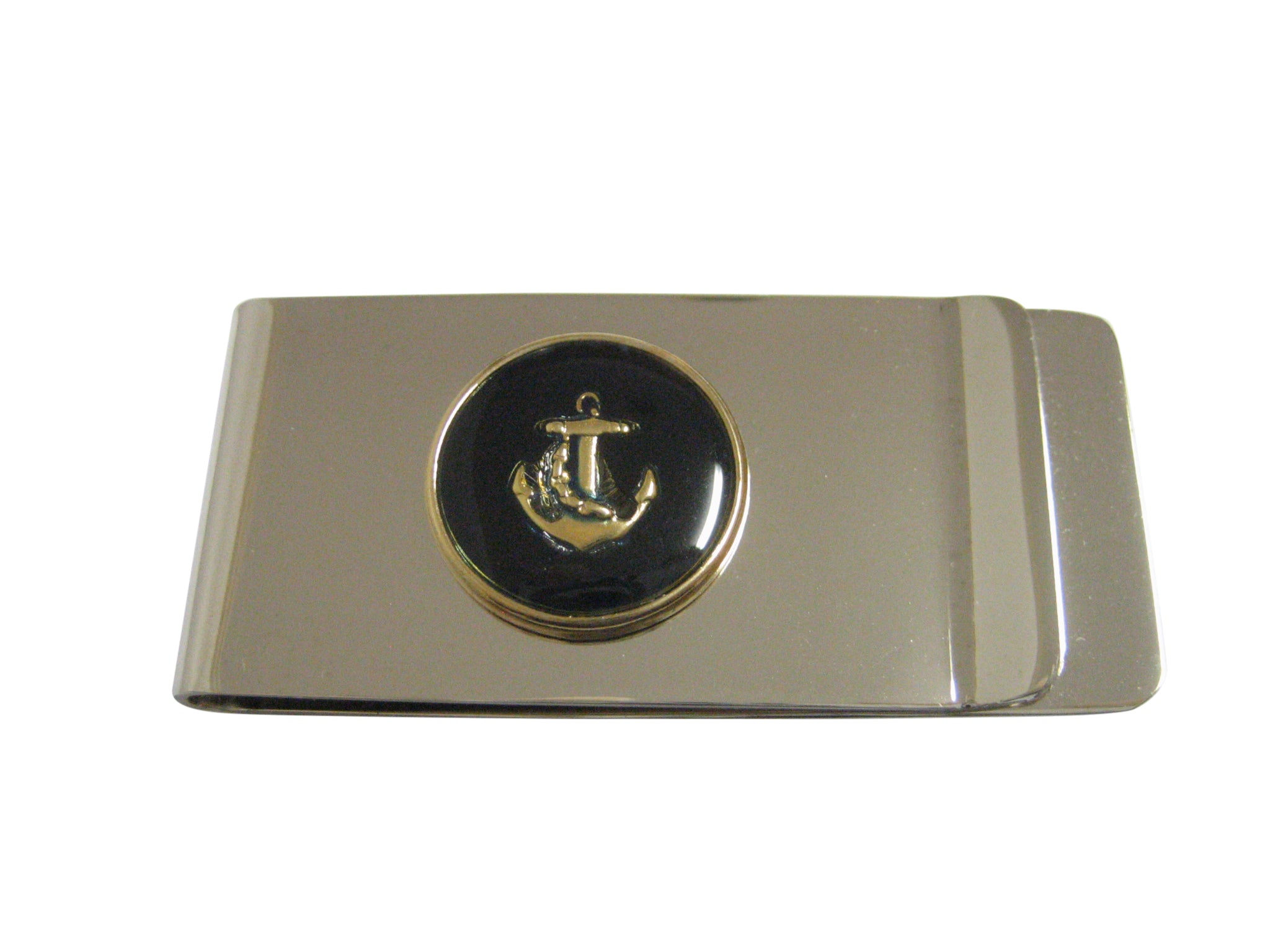 Dark Navy Toned Nautical Anchor Money Clip