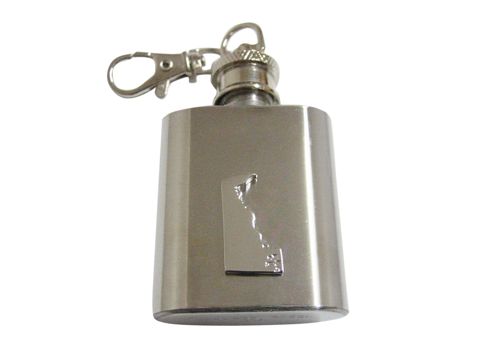 Delaware State Map Shape 1oz Keychain Flask
